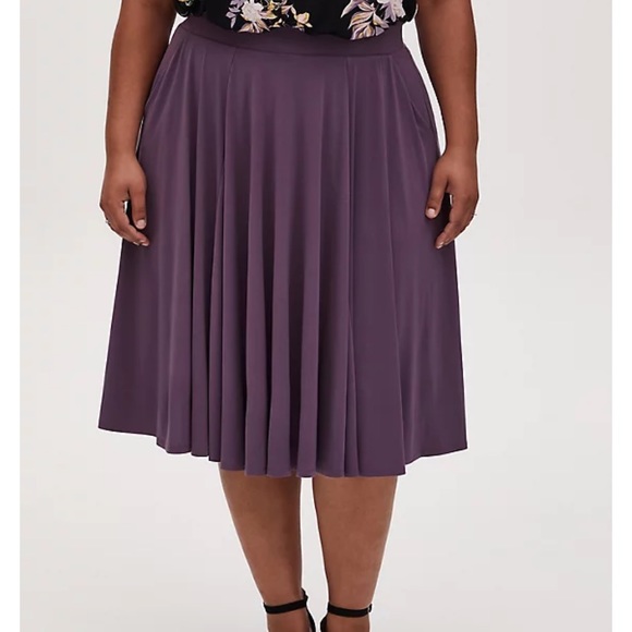 COPY - NWT! Torrid POCKETS Skirt Vintage Purple Studio Knit - Picture 6 of 6
